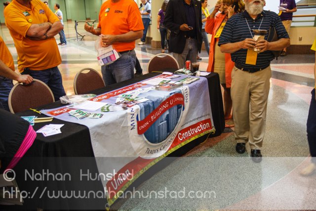 Union table at the 2013 Minneapolis DFL Convention